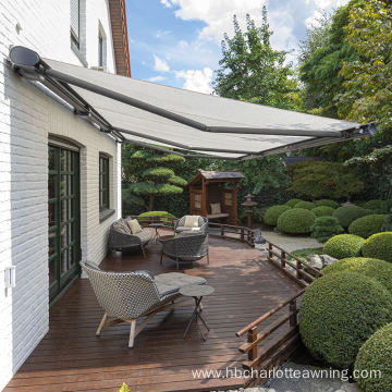 Arm Folding Retractable Awning Motorized Full Cassette